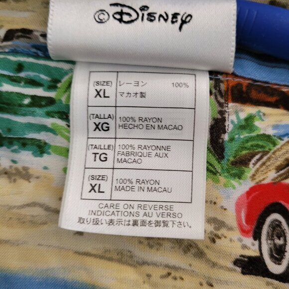 WALT DISNEY WORLD Hawaiian Shirt MICKEY GOOFY PLUTO DONALD Beach Vacation Sz XL - Picture 8 of 12